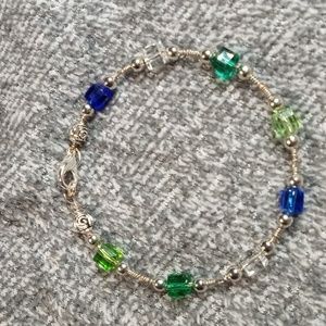 Glass beaded bracelet